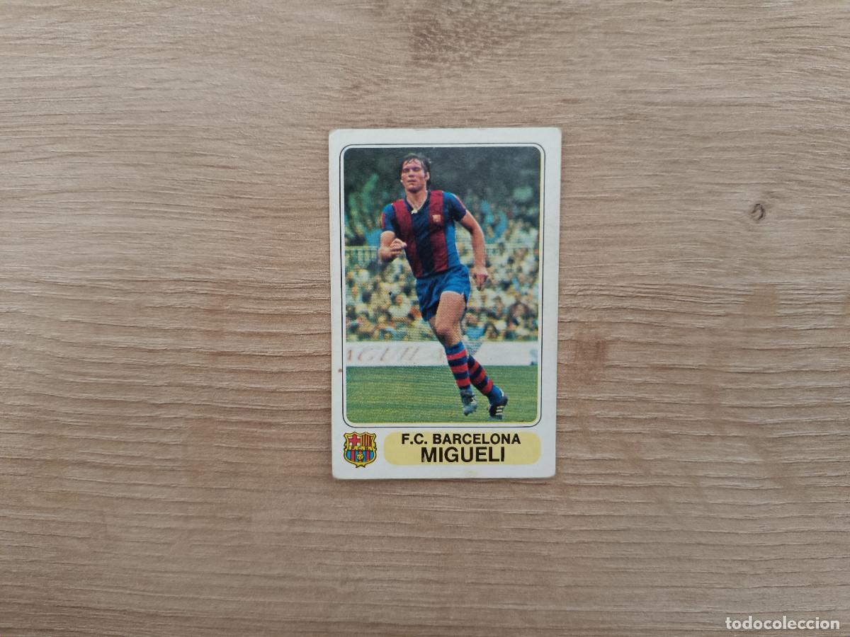 Football Stickers: CROMO PACOSA FUTBOL EN ACCION MIGUELI BARCELONA SIN PEGAR NUNCA PEGADO 1978 1979 78 79 D626