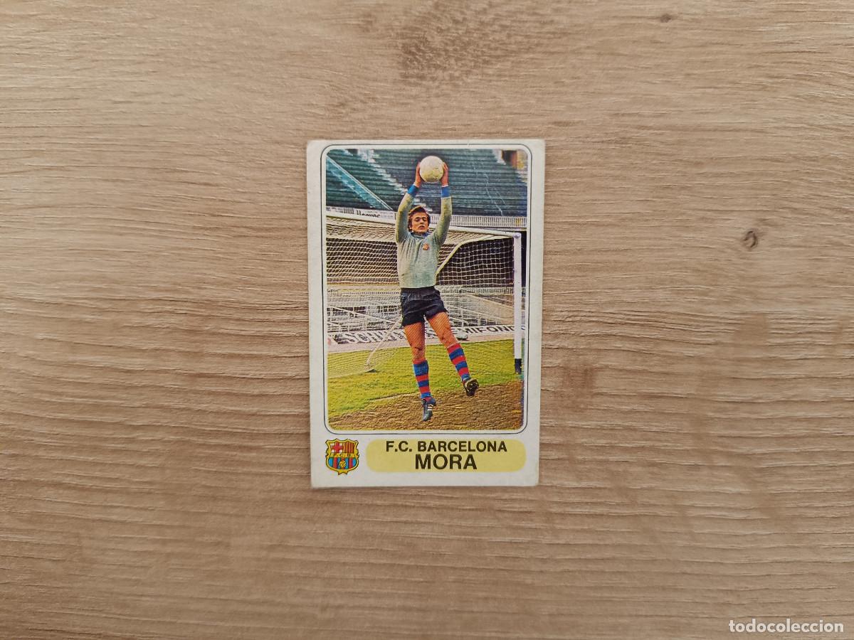 Cromos de F&uacute;tbol: CROMO PACOSA FUTBOL EN ACCION MORA BARCELONA SIN PEGAR NUNCA PEGADO 1978 1979 78 79 D626