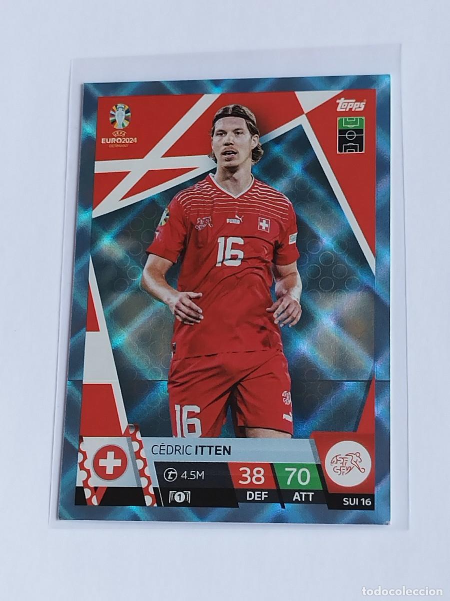 Cromos de F&uacute;tbol: ITTEN BLUE CRYSTAL #SUI 16 SUIZA AZUL PARALELA - TOPPS EUROCOPA 2024 MATCH ATTAX UEFA EURO 24 SUI16
