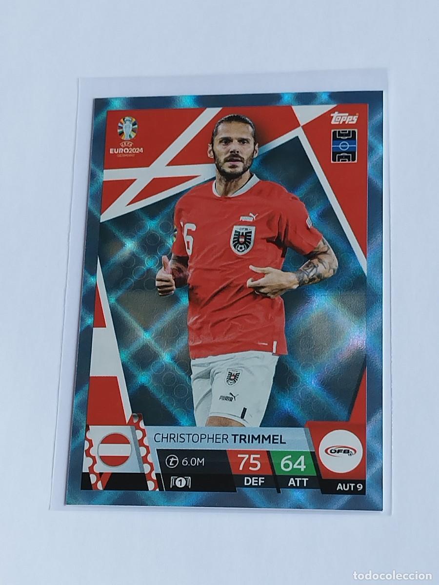 Cromos de F&uacute;tbol: TRIMMEL BLUE CRYSTAL #AUT 9 AUSTRIA AZUL PARALELA TOPPS EUROCOPA 2024 MATCH ATTAX UEFA EURO 24 AUT9