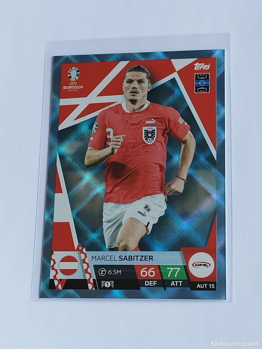 Cromos de F&uacute;tbol: SABITZER BLUE CRYSTAL #AUT 15 AUSTRIA AZUL PARALELA TOPPS EUROCOPA 2024 MATCH ATTAX UEFA EURO AUT15
