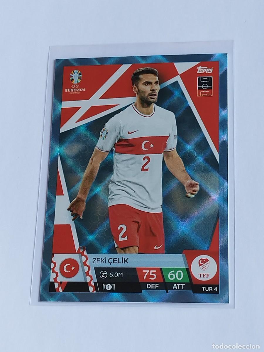 Cromos de F&uacute;tbol: CELIK BLUE CRYSTAL #TUR 4 TURQU&Iacute;A AZUL PARALELA TOPPS EUROCOPA 2024 MATCH ATTAX UEFA EURO 24 TUR4