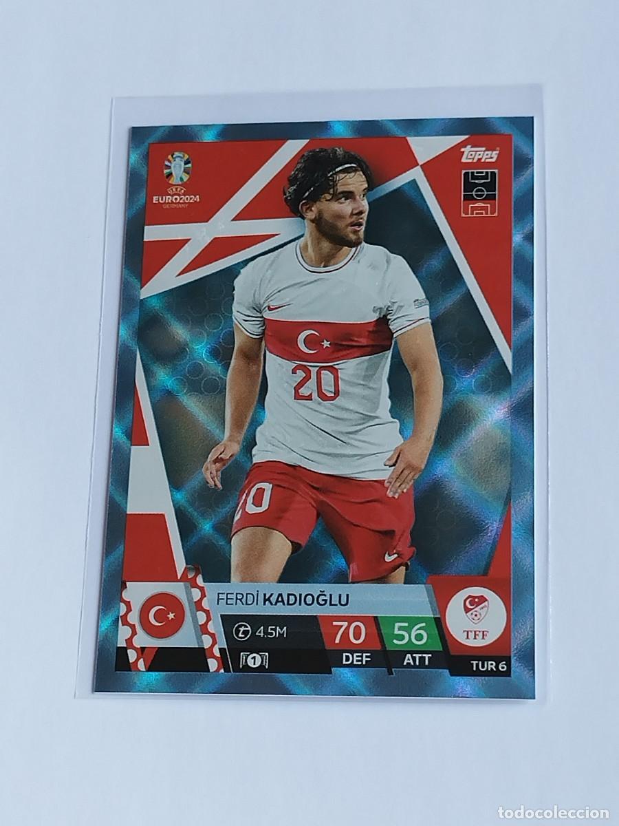 Cromos de F&uacute;tbol: KADIOGLU BLUE CRYSTAL #TUR 6 TURQU&Iacute;A AZUL PARALELA TOPPS EUROCOPA 2024 MATCH ATTAX UEFA EURO 24 TUR6