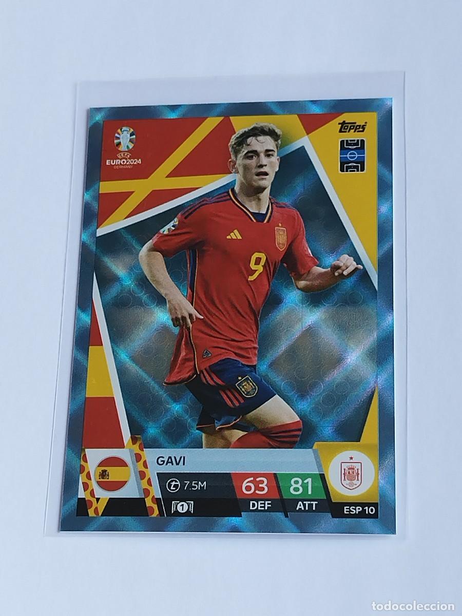 Cromos de F&uacute;tbol: GAVI BLUE CRYSTAL #ESP 10 ESPA&Ntilde;A AZUL PARALELA - TOPPS EUROCOPA 2024 MATCH ATTAX UEFA EURO 24 ESP10