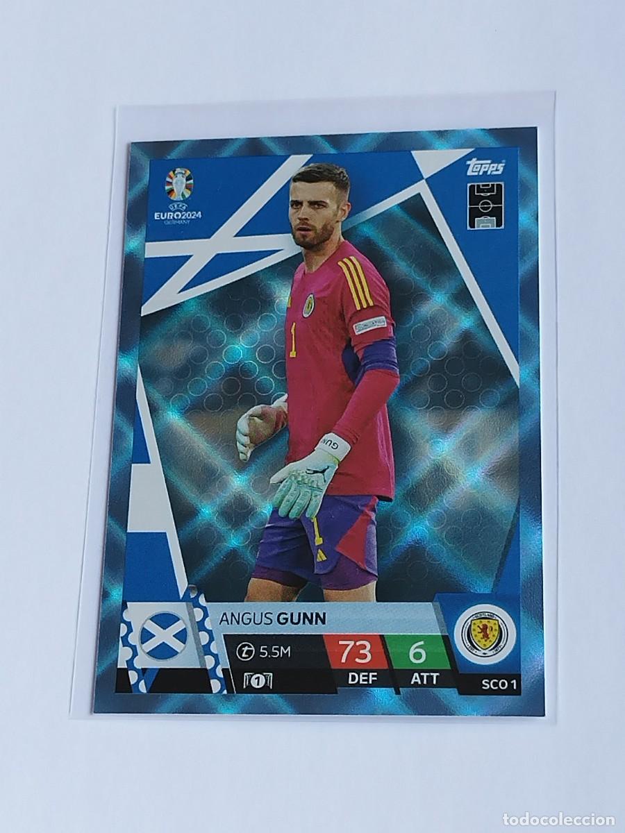 Cromos de F&uacute;tbol: GUNN BLUE CRYSTAL #SCO 1 ESCOCIA AZUL PARALELA - TOPPS EUROCOPA 2024 MATCH ATTAX UEFA EURO 24 SCO 1