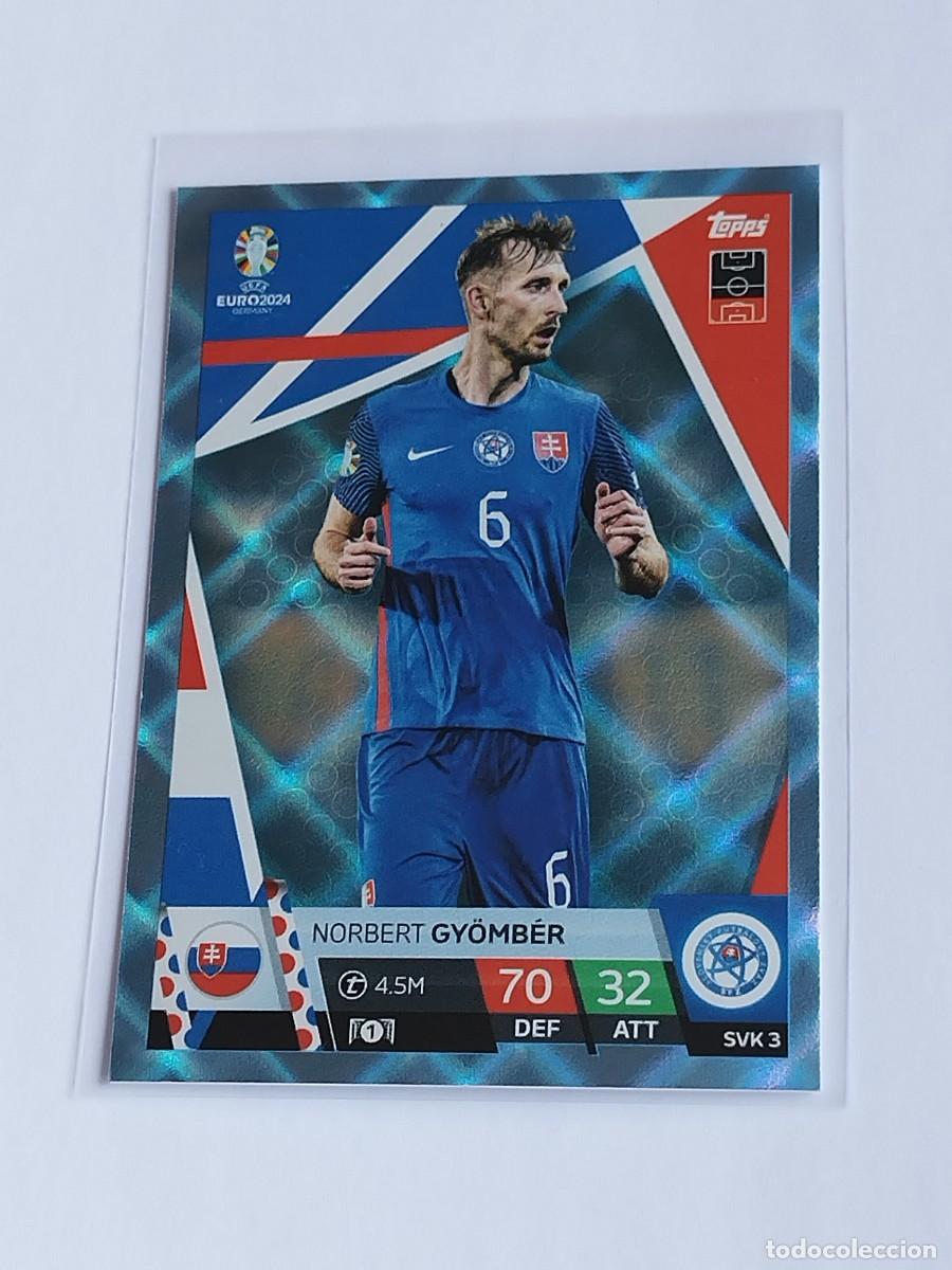 Cromos de F&uacute;tbol: GYOMBER BLUE CRYSTAL SVK 3 ESLOVAQUIA AZUL PARALELA TOPPS EUROCOPA 2024 MATCH ATTAX UEFA EURO SVK3