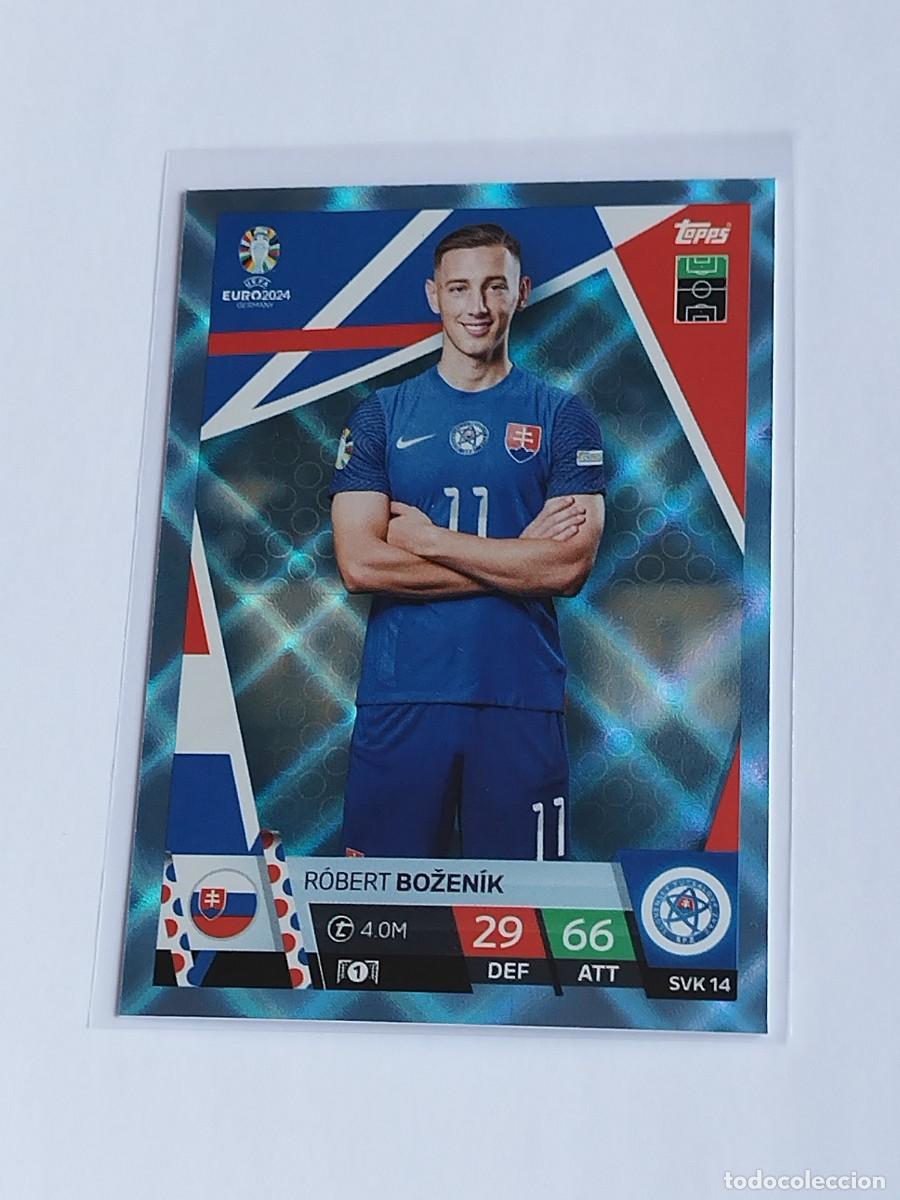 Cromos de F&uacute;tbol: BOZENIK BLUE CRYSTAL SVK 14 ESLOVAQUIA AZUL PARALELA TOPPS EUROCOPA 2024 MATCH ATTAX UEFA EURO SVK14