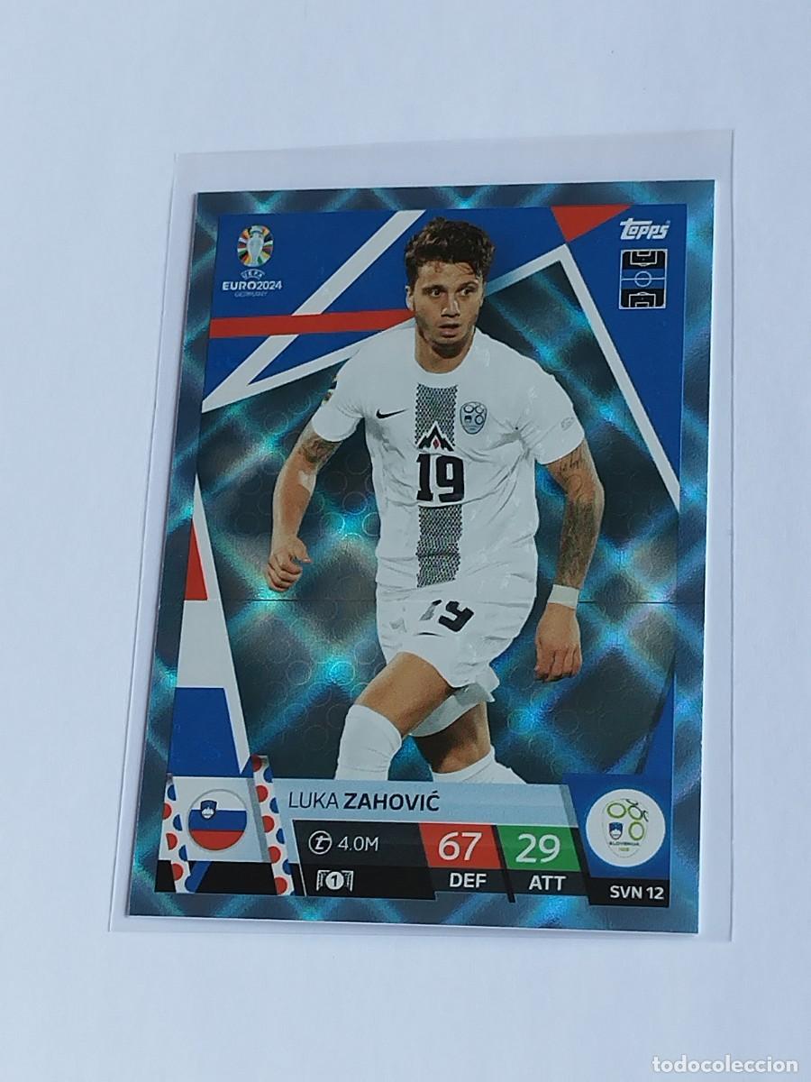 Cromos de F&uacute;tbol: ZAHOVIC BLUE CRYSTAL SVN 12 ESLOVENIA AZUL PARALELA TOPPS EUROCOPA 2024 MATCH ATTAX EURO 24 SVN12
