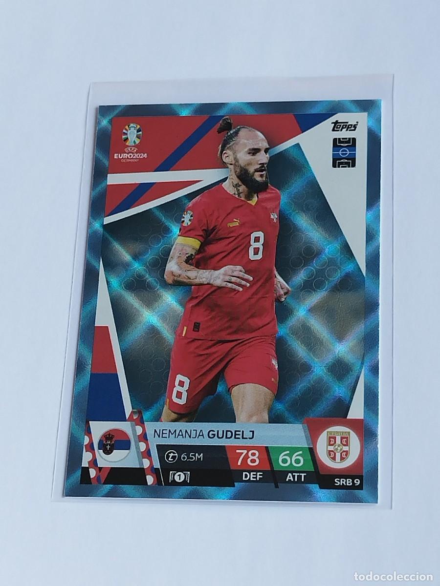 Cromos de F&uacute;tbol: GUDELJ BLUE CRYSTAL #SRB 9 SERBIA AZUL PARALELA TOPPS EUROCOPA 2024 MATCH ATTAX UEFA EURO 24 SRB9