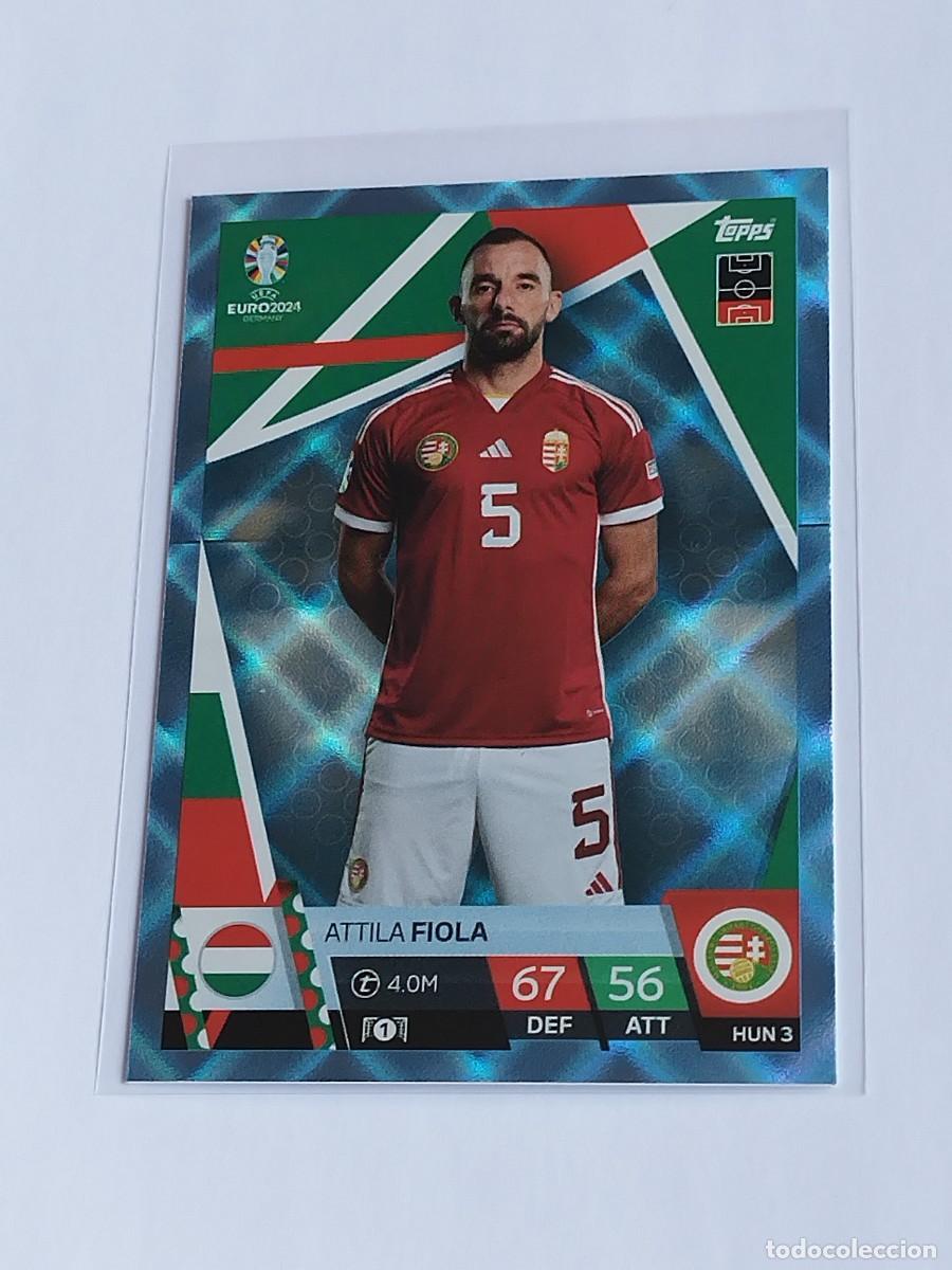 Cromos de F&uacute;tbol: FIOLA BLUE CRYSTAL #HUN 3 HUNGR&Iacute;A AZUL PARALELA TOPPS EUROCOPA 2024 MATCH ATTAX UEFA EURO 24 HUN3