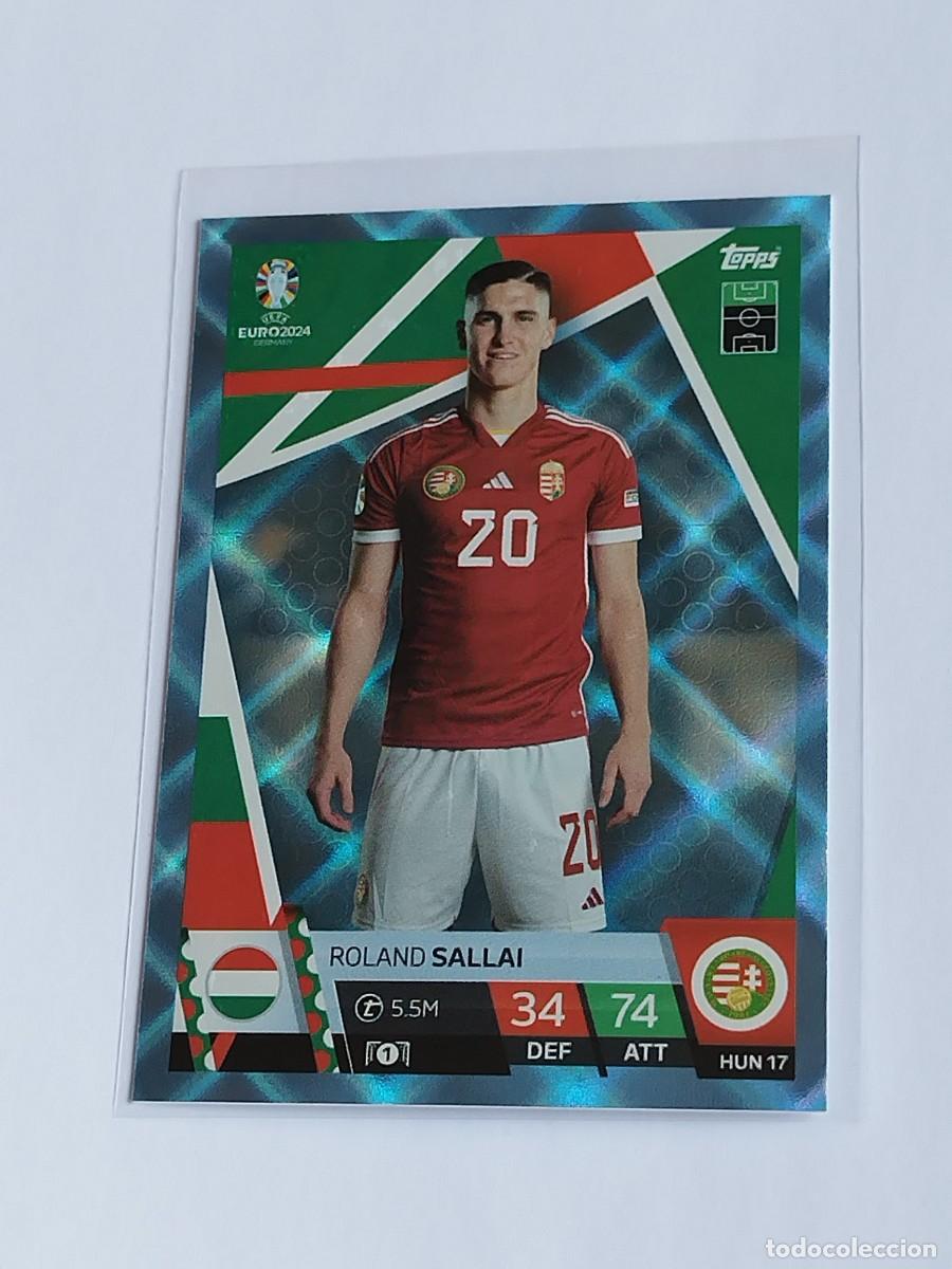 Cromos de F&uacute;tbol: SALLAI BLUE CRYSTAL HUN 17 HUNGR&Iacute;A AZUL PARALELA TOPPS EUROCOPA 2024 MATCH ATTAX UEFA EURO 24 HUN17
