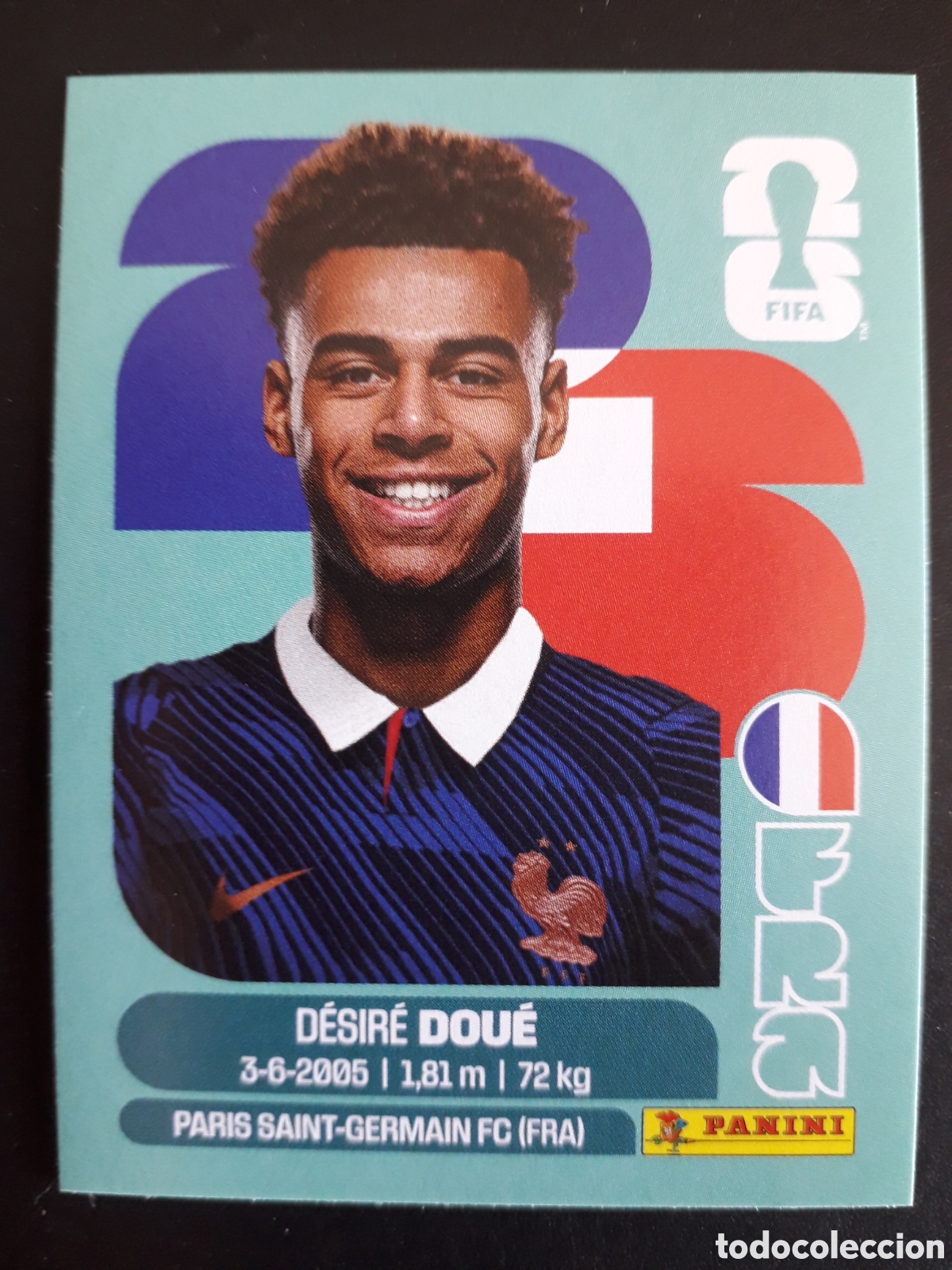Cromos de F&uacute;tbol: DOU&Eacute; FRANCIA FRA 17 MUNDIAL F&Uacute;TBOL 2026 FIFA WORLD CUP PANINI SIN PEGAR PEDIDO M&Iacute;NIMO 3&euro;