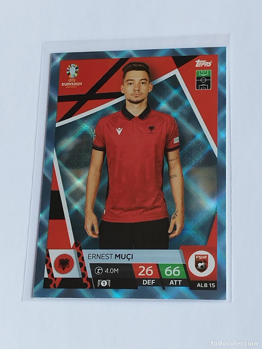 Cromos de F&uacute;tbol: MUCI BLUE CRYSTAL ALB 15 ALBANIA AZUL PARALELA TOPPS EUROCOPA 2024 MATCH ATTAX UEFA EURO 24 ALB15