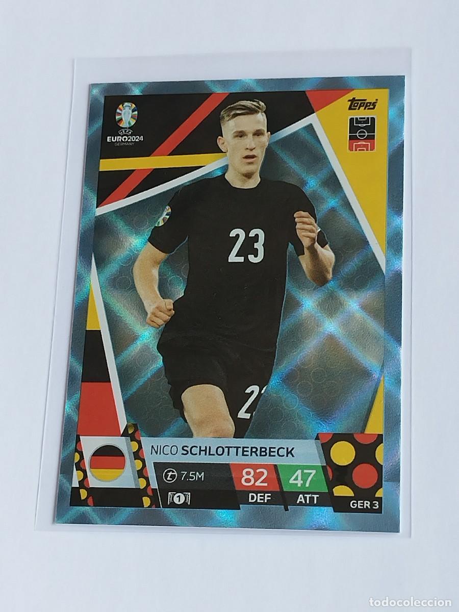 Figurine di Calcio: SCHLOTTERBECK BLUE CRYSTAL GER 3 ALEMANIA AZUL PARALELA TOPPS EUROCOPA 2024 MATCH ATTAX EURO 24 GER3