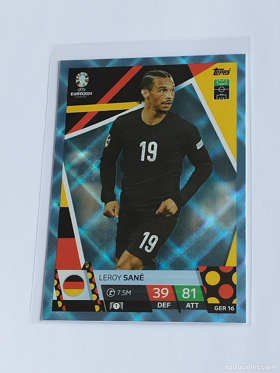 Cromos de F&uacute;tbol: SAN&Eacute; BLUE CRYSTAL GER 16 ALEMANIA AZUL PARALELA TOPPS EUROCOPA 2024 MATCH ATTAX EURO 24 GER16