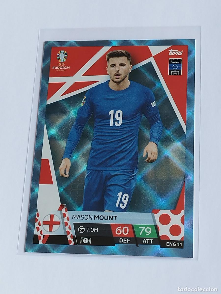 Cromos de F&uacute;tbol: MOUNT BLUE CRYSTAL ENG 11 INGLATERRA AZUL PARALELA TOPPS EUROCOPA 2024 MATCH ATTAX EURO 24 ENG11