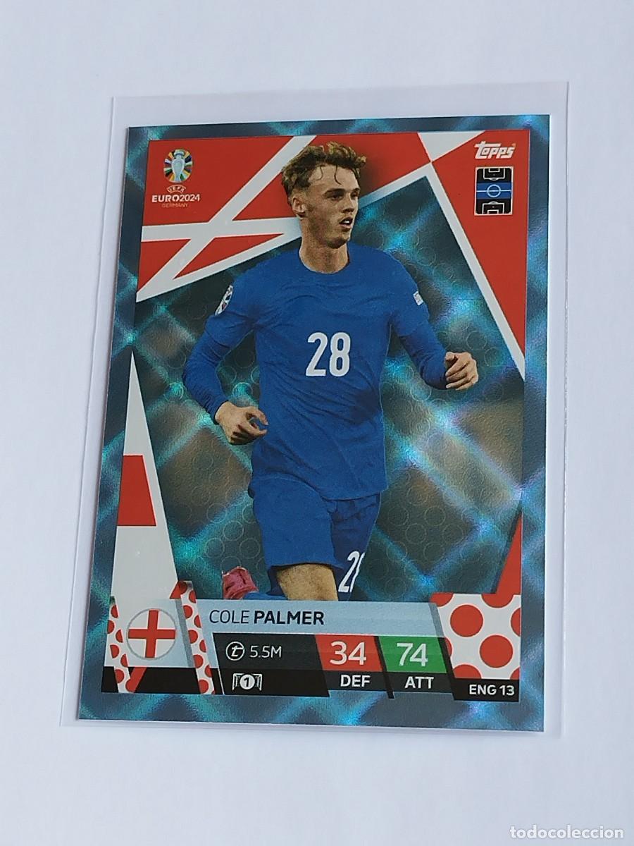 Cromos de F&uacute;tbol: PALMER BLUE CRYSTAL ENG 13 INGLATERRA AZUL PARALELA TOPPS EUROCOPA 2024 MATCH ATTAX EURO 24 ENG13