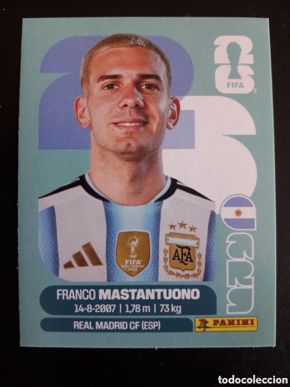 Cromos de F&uacute;tbol: MASTANTUONO ARGENTINA ARG 15 MUNDIAL F&Uacute;TBOL 2026 FIFA WORLD CUP PANINI SIN PEGAR PEDIDO M&Iacute;NIMO 3&euro;