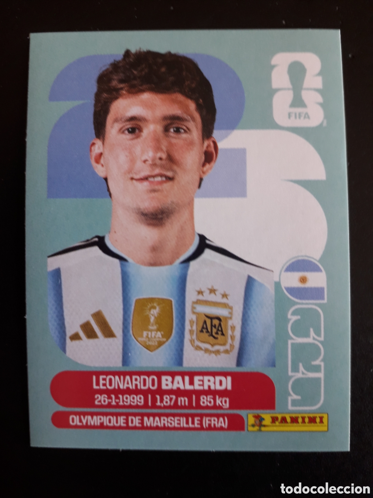Cromos de F&uacute;tbol: BALERDI ARGENTINA ARG 7 MUNDIAL F&Uacute;TBOL 2026 FIFA WORLD CUP PANINI SIN PEGAR PEDIDO M&Iacute;NIMO 3&euro;