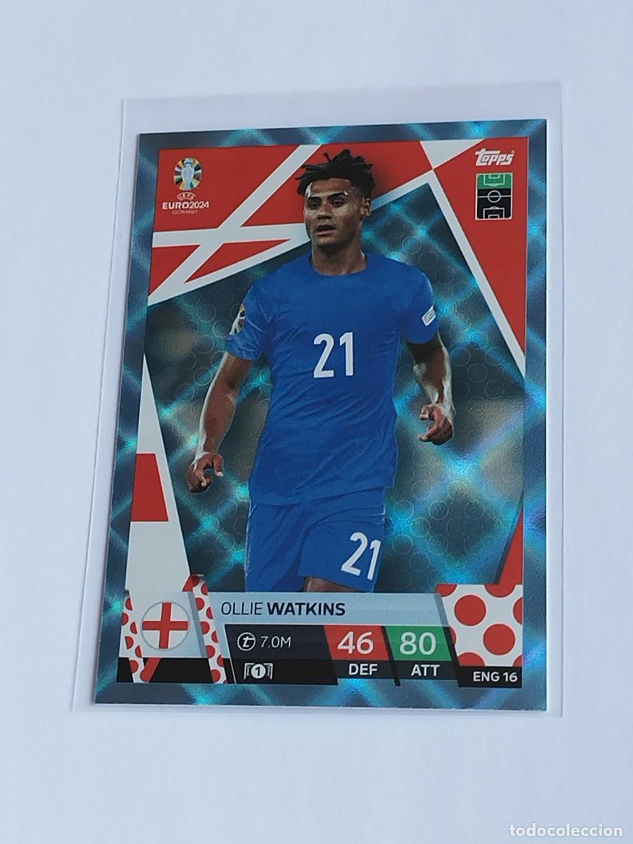 Cromos de F&uacute;tbol: WATKINS BLUE CRYSTAL ENG 16 INGLATERRA AZUL PARALELA TOPPS EUROCOPA 2024 MATCH ATTAX UEFA EURO ENG16