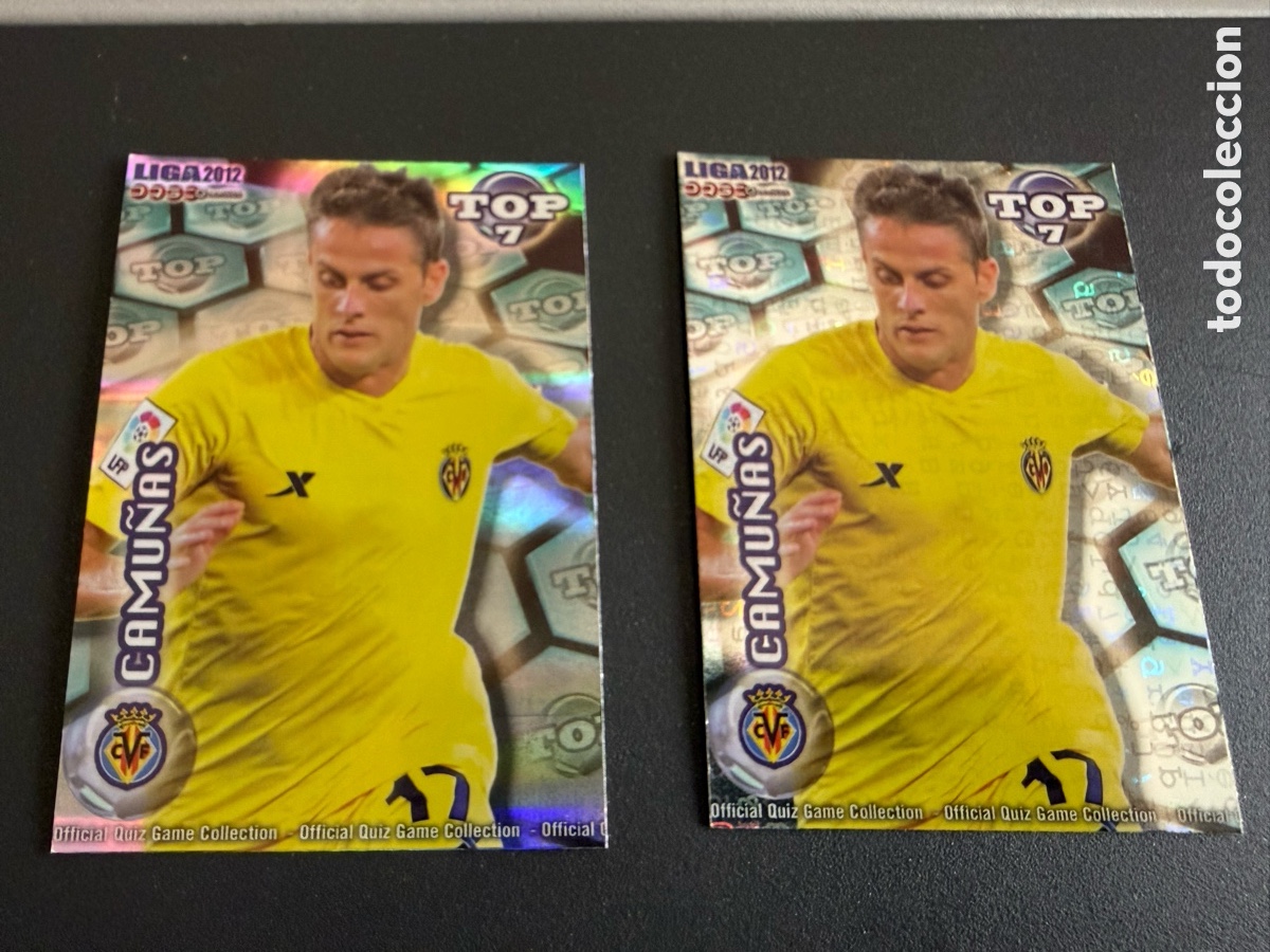 Cromos de F&uacute;tbol: MUNDICROMO 2012. n 597. Top 7 CAMU&Ntilde;AS. 2 cromos diferentes