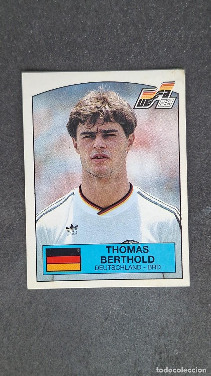Fu&szlig;ball-Sticker: L2 THOMAS BERTHOLD SELECCION ALEMANIA 60 EUROCOPA ALEMANIA 88 1988 PANINI NUNCA PEGADO SIN PEGAR