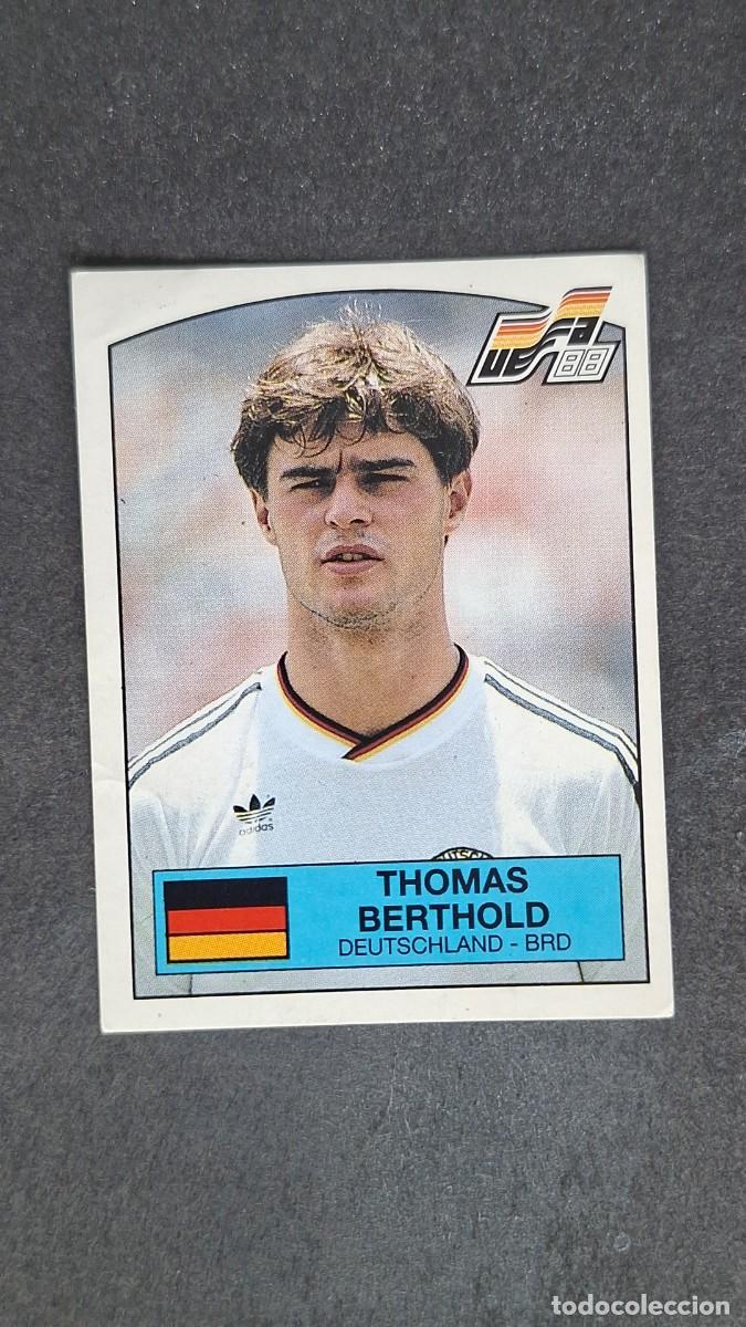 Fu&szlig;ball-Sticker: L2 THOMAS BERTHOLD SELECCION ALEMANIA 60 EUROCOPA ALEMANIA 88 1988 PANINI NUNCA PEGADO SIN PEGAR