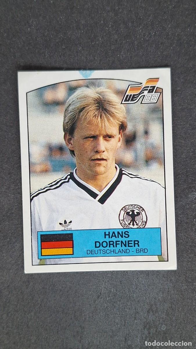 Cartes &agrave; collectionner de Football: L2 HANS DORFNER SELECCION ALEMANIA 63 EUROCOPA ALEMANIA 88 1988 PANINI NUNCA PEGADO SIN PEGAR