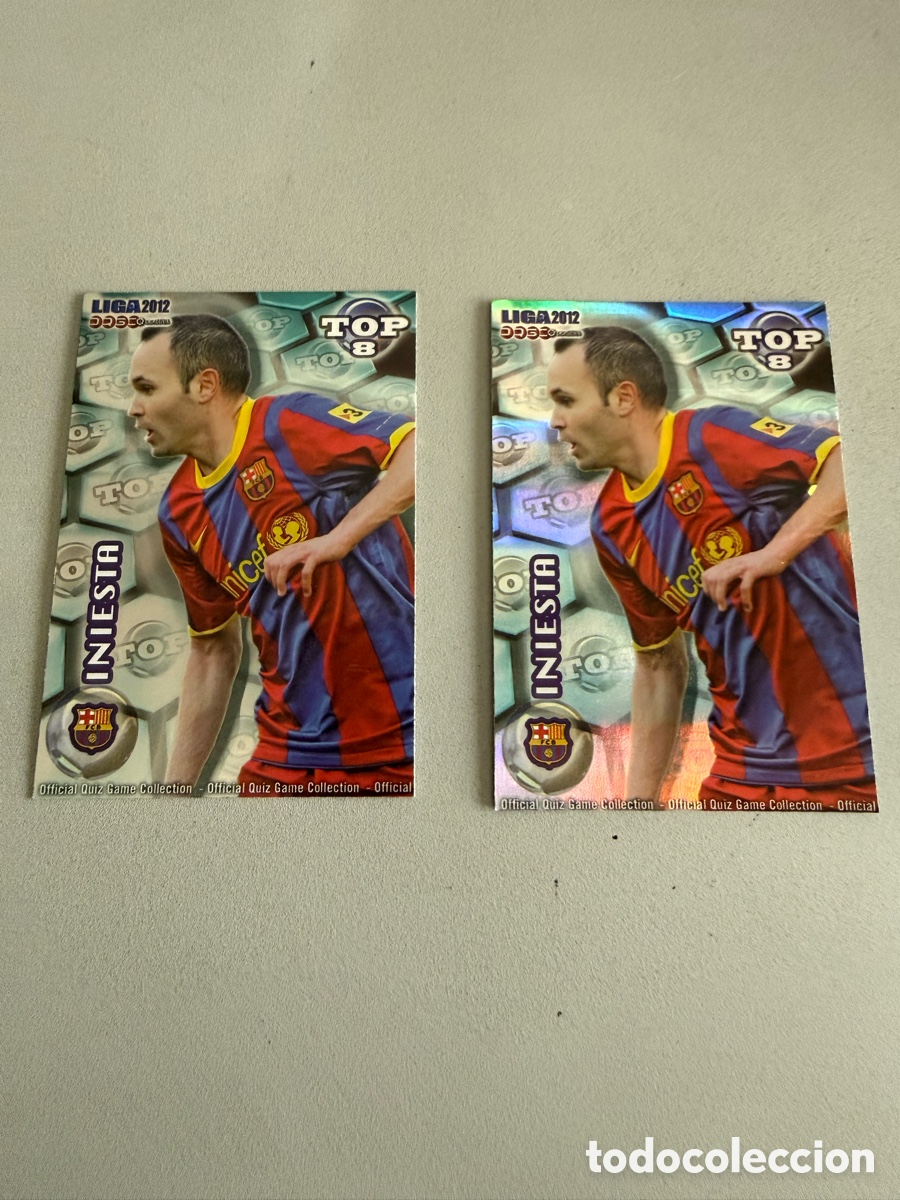 Cromos de F&uacute;tbol: MUNDICROMO 2012. n 604. Top 8. INIESTA. 2 cromos diferentes
