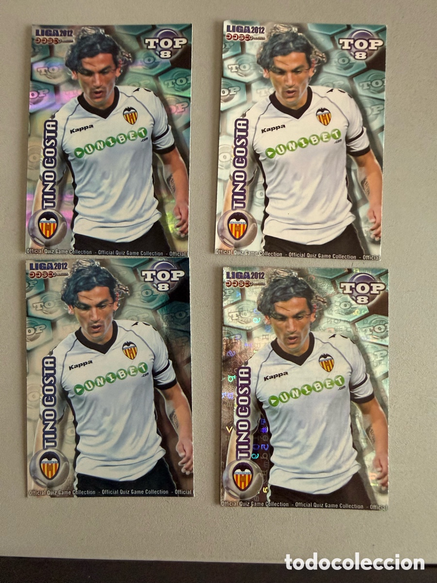 Cromos de F&uacute;tbol: MUNDICROMO 2012. n 606. Top 8. TINO COSTA. 4 cromos diferentes