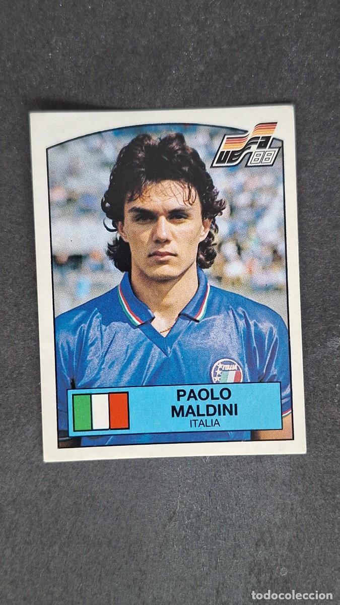 Cromos de F&uacute;tbol: L2 PAOLO MALDINI SELECCION ITALIA 87 EUROCOPA ALEMANIA 88 1988 PANINI NUNCA PEGADO SIN PEGAR
