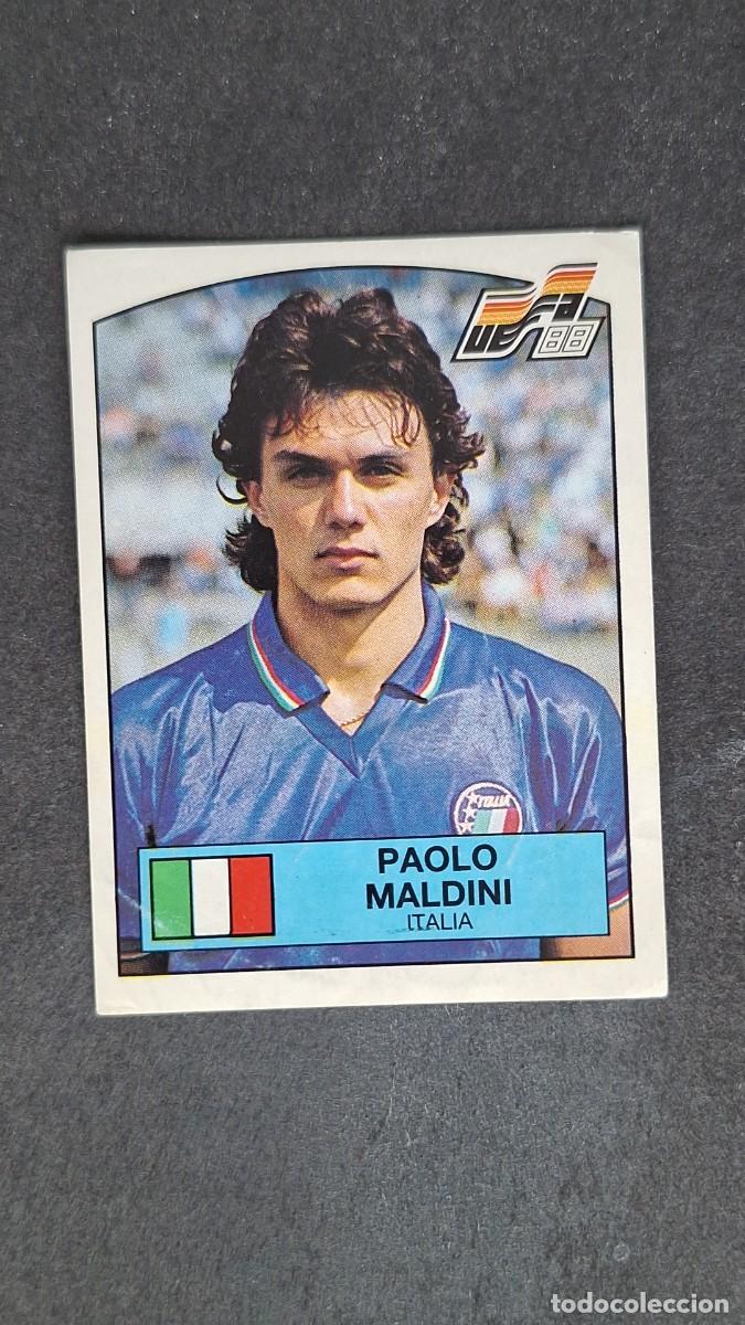 Cromos de F&uacute;tbol: L2 PAOLO MALDINI SELECCION ITALIA 87 EUROCOPA ALEMANIA 88 1988 PANINI NUNCA PEGADO SIN PEGAR