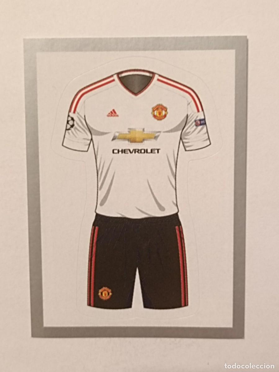 Football Stickers: #81 UNIFORME (MANCHESTER UNITED) UEFA CHAMPIONS LEAGUE 2015/2016 TOPPS