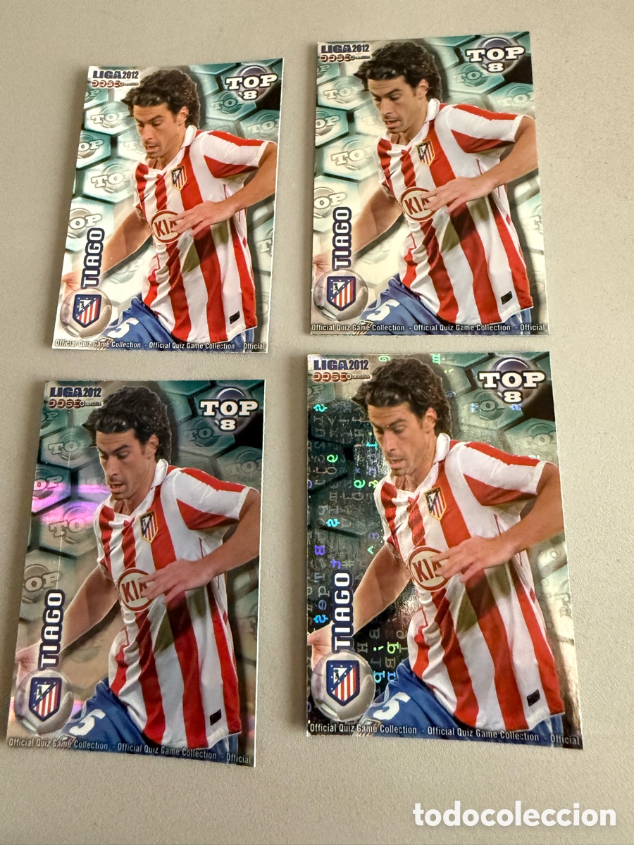 Football Stickers: MUNDICROMO 2012. n 609. Top 8. TIAGO. 4 cromos Diferentes