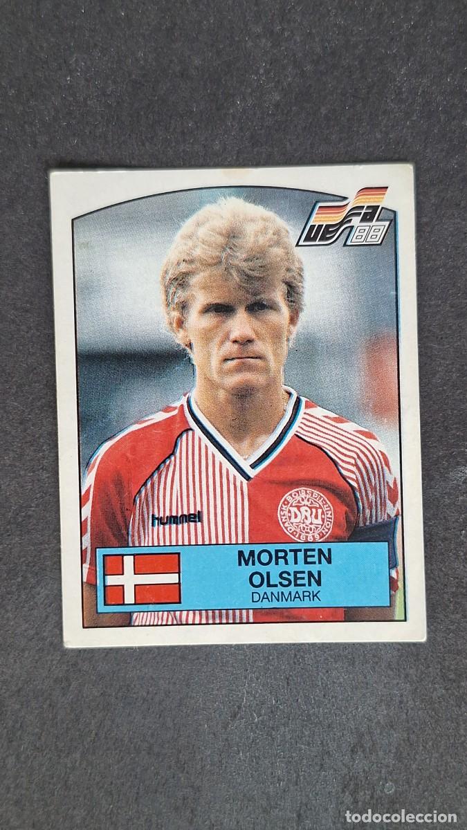 Cartes &agrave; collectionner de Football: L2 MORTEN OLSEN SELECCION DINAMARCA 110 EUROCOPA ALEMANIA 88 1988 PANINI NUNCA PEGADO SIN PEGAR