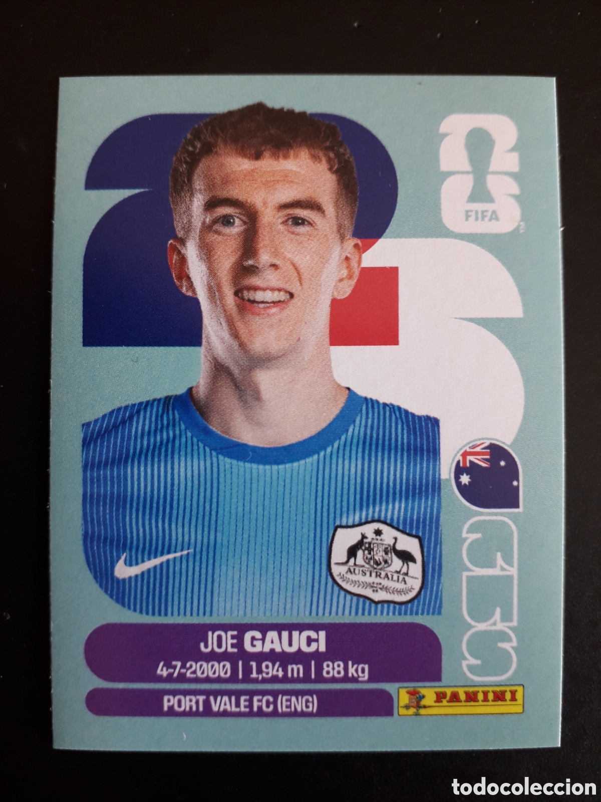 Football Stickers: GAUCI AUSTRALIA AUS 3 MUNDIAL F&Uacute;TBOL 2026 FIFA WORLD CUP PANINI SIN PEGAR PEDIDO M&Iacute;NIMO 3&euro;