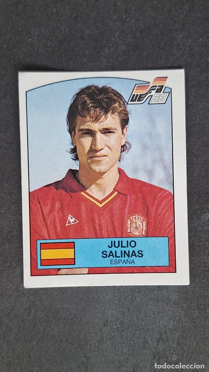 Cromos de F&uacute;tbol: L2 JULIO SALINAS SELECCION ESPA&Ntilde;A 150 EUROCOPA ALEMANIA 88 1988 PANINI NUNCA PEGADO SIN PEGAR