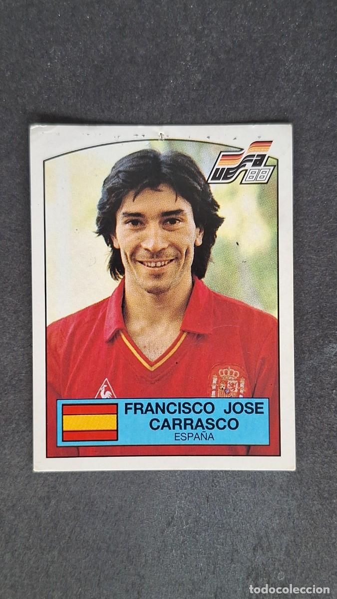Cromos de F&uacute;tbol: L2 FRANCISCO CARRASCO SELECCION ESPA&Ntilde;A 152 EUROCOPA ALEMANIA 88 1988 PANINI NUNCA PEGADO SIN PEGAR