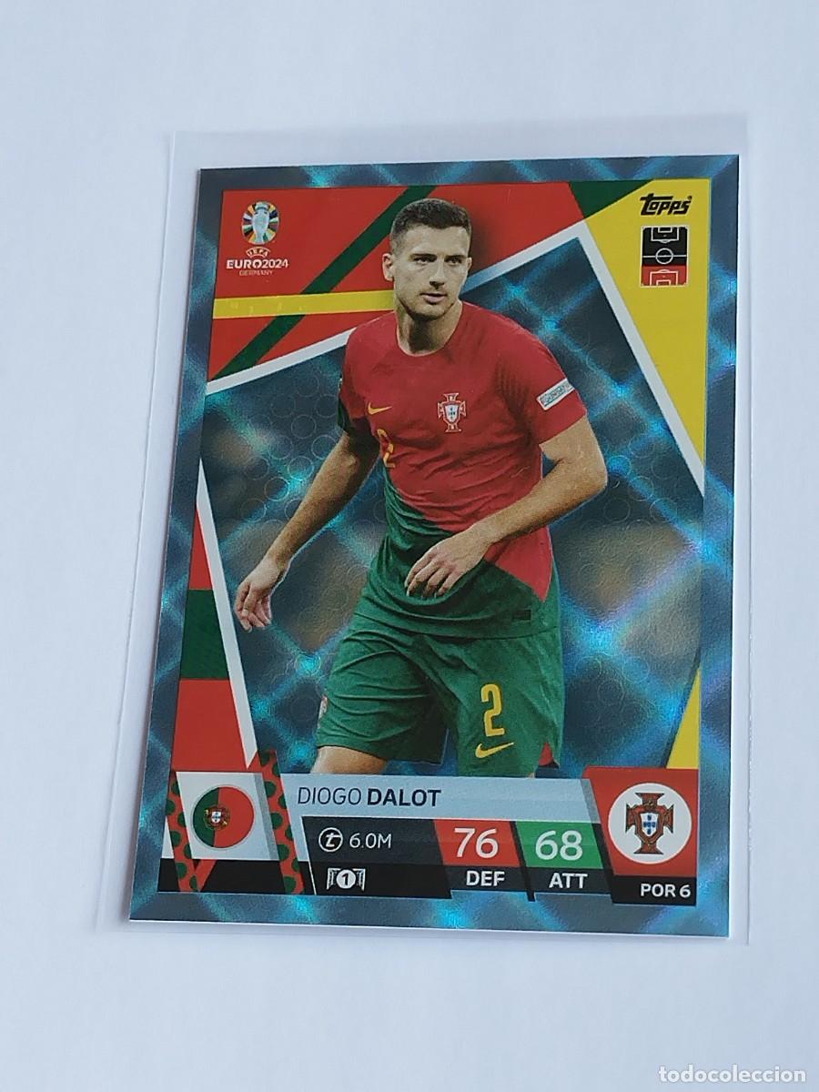 Cromos de F&uacute;tbol: DALOT BLUE CRYSTAL #POR 6 PORTUGAL AZUL PARALELA TOPPS EUROCOPA 2024 MATCH ATTAX UEFA EURO 24 POR6