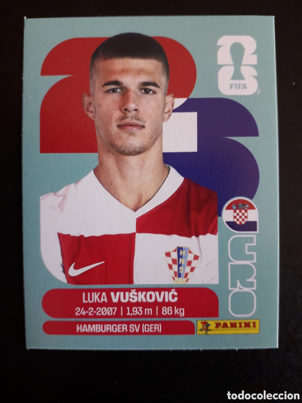 Cromos de F&uacute;tbol: VU&Scaron;KOVIĆ CROACIA CRO 6 MUNDIAL F&Uacute;TBOL 2026 FIFA WORLD CUP PANINI SIN PEGAR PEDIDO M&Iacute;NIMO 3&euro;