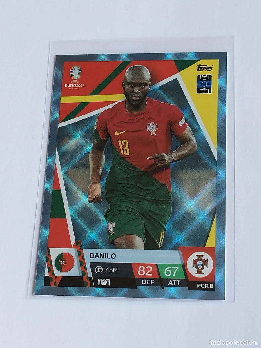 Cromos de F&uacute;tbol: DANILO BLUE CRYSTAL POR 8 PORTUGAL AZUL PARALELA TOPPS EUROCOPA 2024 MATCH ATTAX EURO 24 POR8