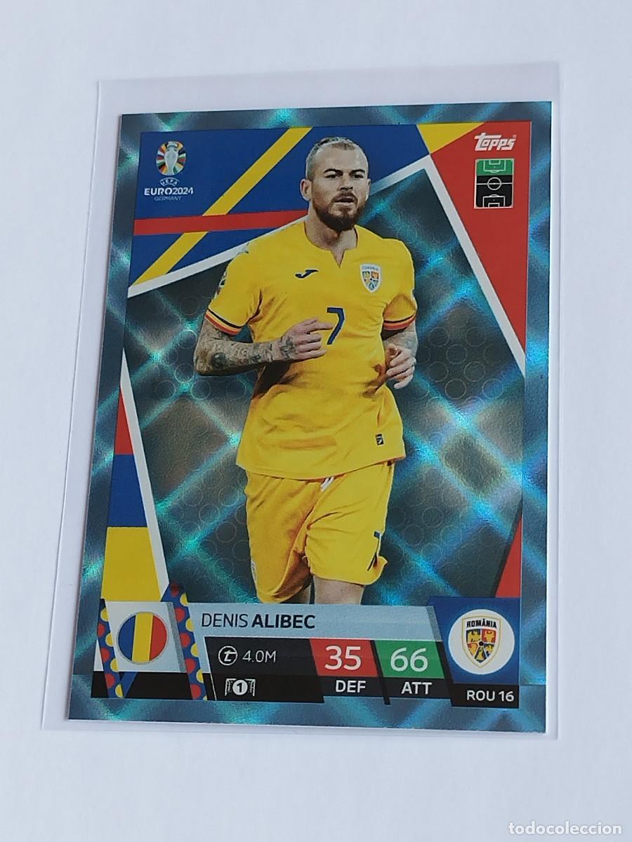 Cromos de F&uacute;tbol: ALIBEC BLUE CRYSTAL ROU 16 RUMAN&Iacute;A AZUL PARALELA TOPPS EUROCOPA 2024 MATCH ATTAX EURO 24 ROU16