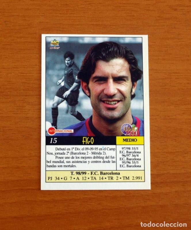 Cromos de F&uacute;tbol: Barcelona - N&ordm; 15, Figo - Mundicromo Las Fichas de la Liga 1999-2000, 99-00 - Mundi Cromo