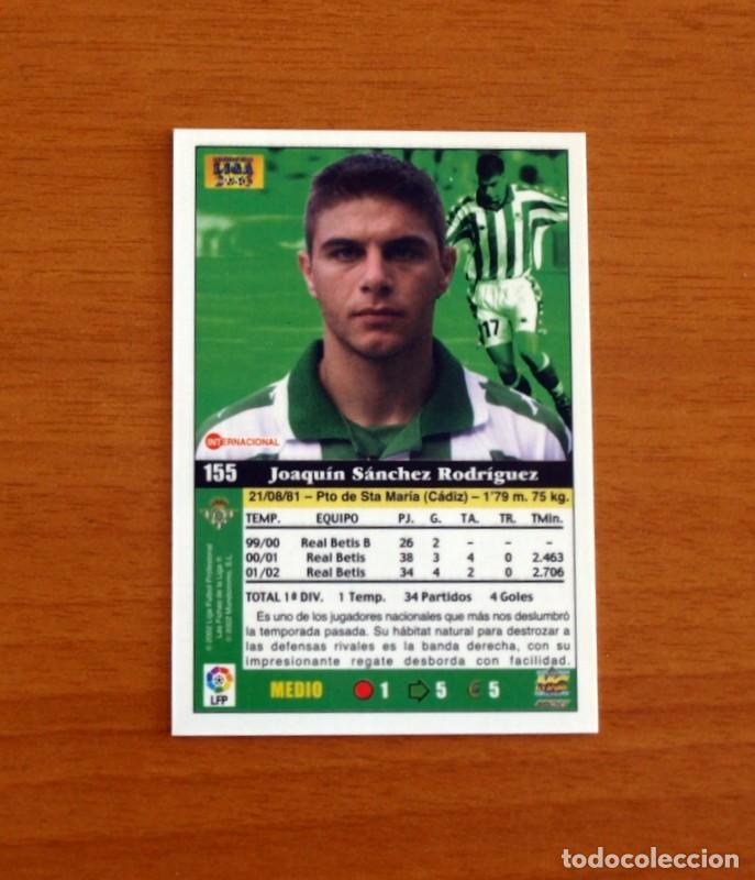 Figurine di Calcio: Real Betis - N&ordm; 155 Joaquin - Mundicromo Las Fichas de la Liga 2002-2003, 02-03