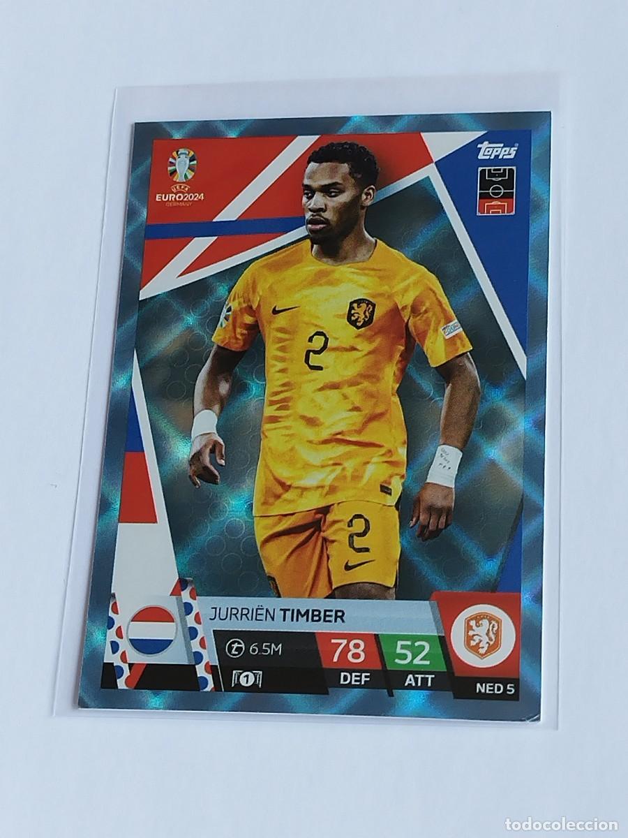 Figurine di Calcio: TIMBER BLUE CRYSTAL NED 5 HOLANDA AZUL PARALELA TOPPS EUROCOPA 2024 MATCH ATTAX EURO 24 NED5