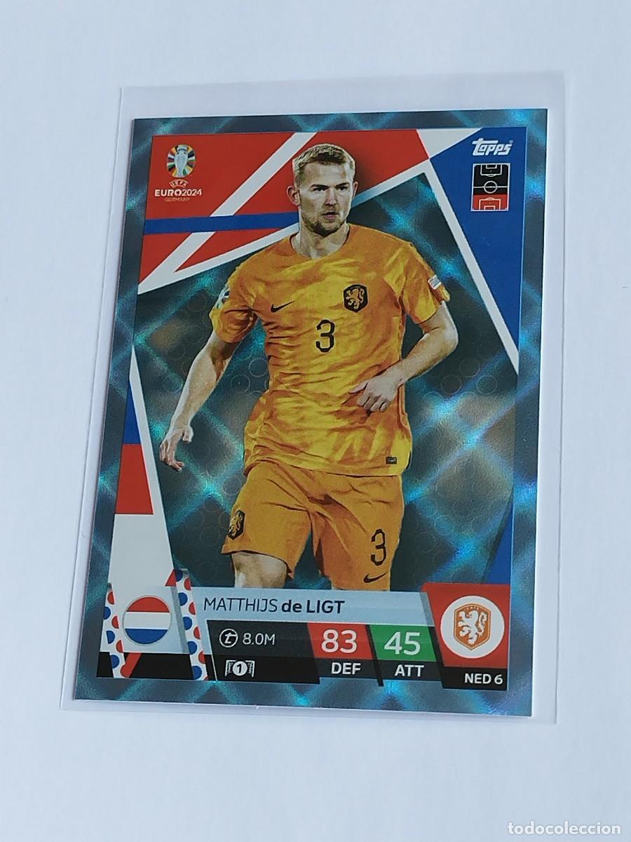 Football Stickers: DE LIGT BLUE CRYSTAL NED 6 HOLANDA AZUL PARALELA TOPPS EUROCOPA 2024 MATCH ATTAX EURO 24 NED6