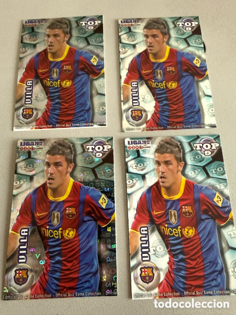 Cromos de F&uacute;tbol: MUNDICROMO 2012. n 622. Top 9. VILLA. 4 cromos diferentes