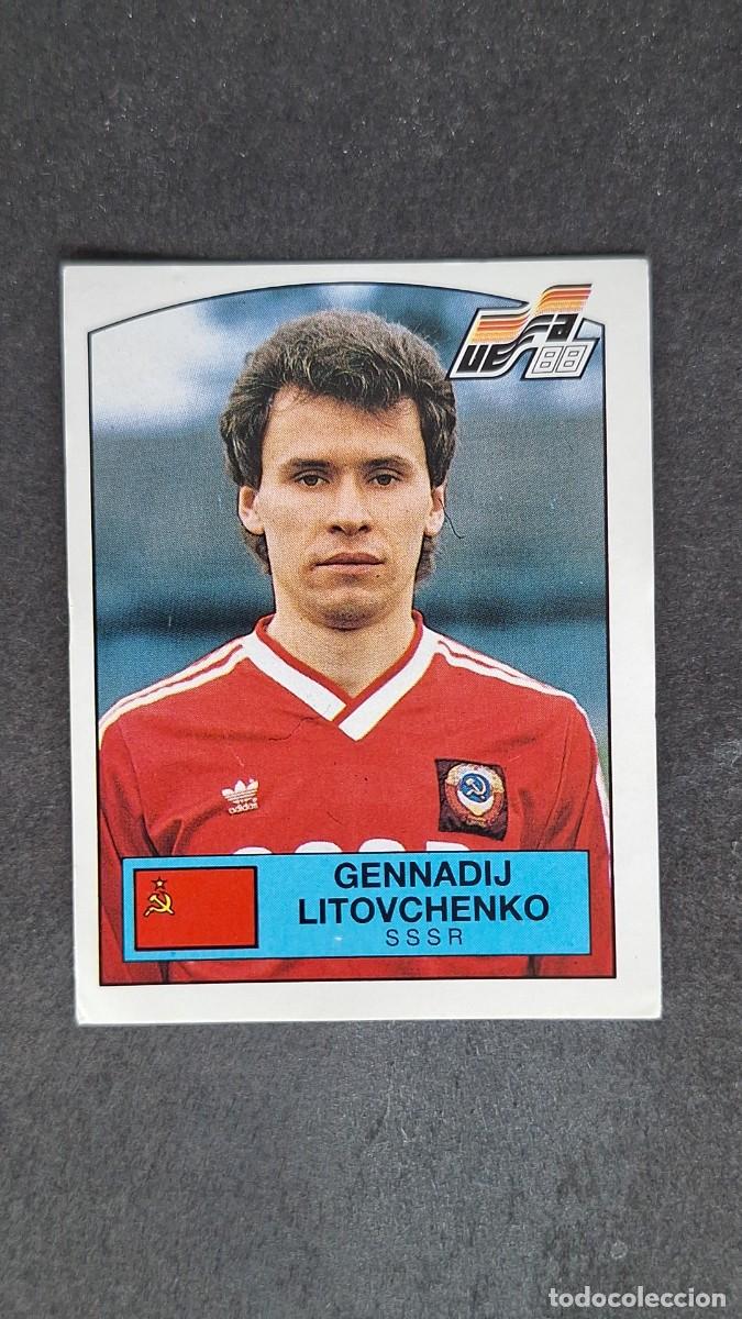 Cromos de F&uacute;tbol: L2 GENNADIJ LITOVCHENKO SELECCION SSSR 254 EUROCOPA ALEMANIA 88 1988 PANINI NUNCA PEGADO SIN PEGAR
