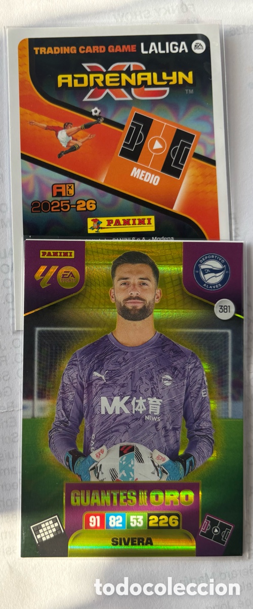 Cromos de F&uacute;tbol: ADRENALYN 25-26 GUANTES ORO 381