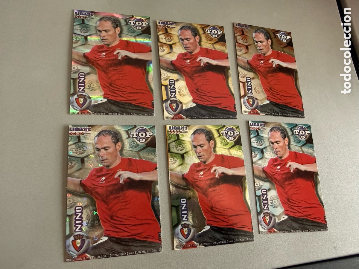 Cartes &agrave; collectionner de Football: MUNDICROMO 2012. n 629. Top 9. 6 cromos diferentes
